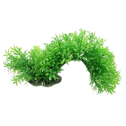 Buy 25cm Width Green Artificial Arch Shaped Plants Aquascape For