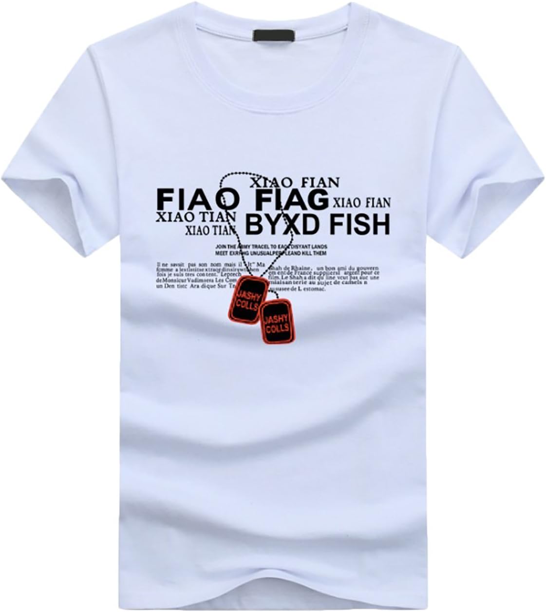 Amazon Co Jp Buzzxselection バズ セレクション Tシャツ 半袖 おしゃれ 英字 プリントネックレス メンズ レディース Bsts010 スポーツ アウトドア