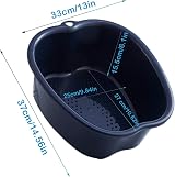 Anxicer Large Foot Bath Spa Bowl Plastic Pedicure Tub for Feet Massage Detox view 3