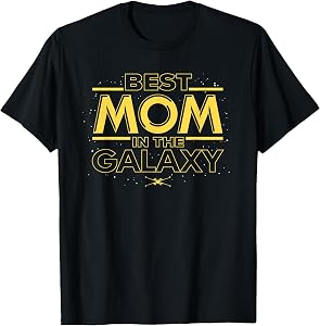 Star Wars Best Mom in the Galaxy T-Shirt Tee for Women Mother's Day Birthday Gift