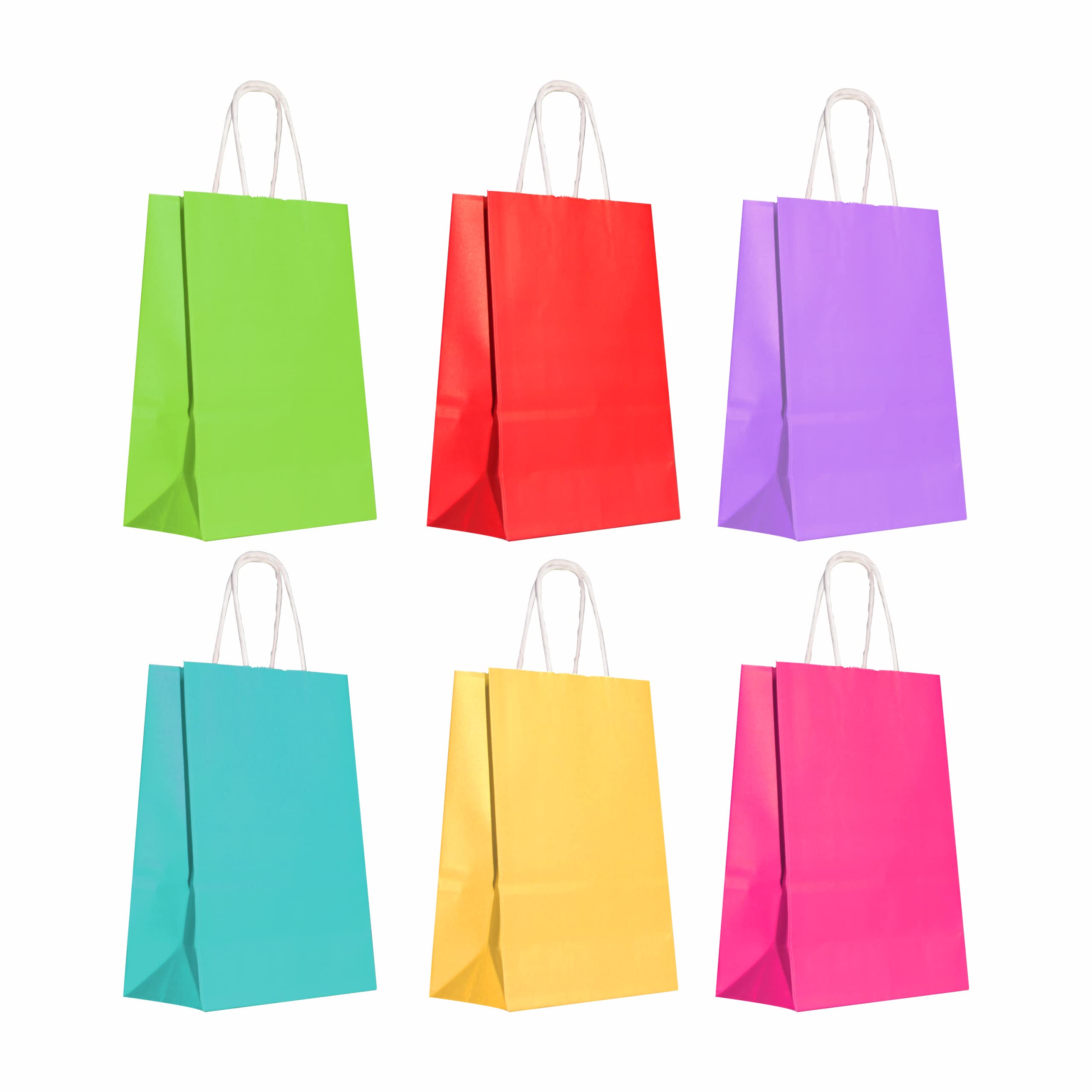 JEY H&K 30 Pcs Paper Party Bags 120gsm 18x8x24 cm Gift Bags for Presents with Tissues