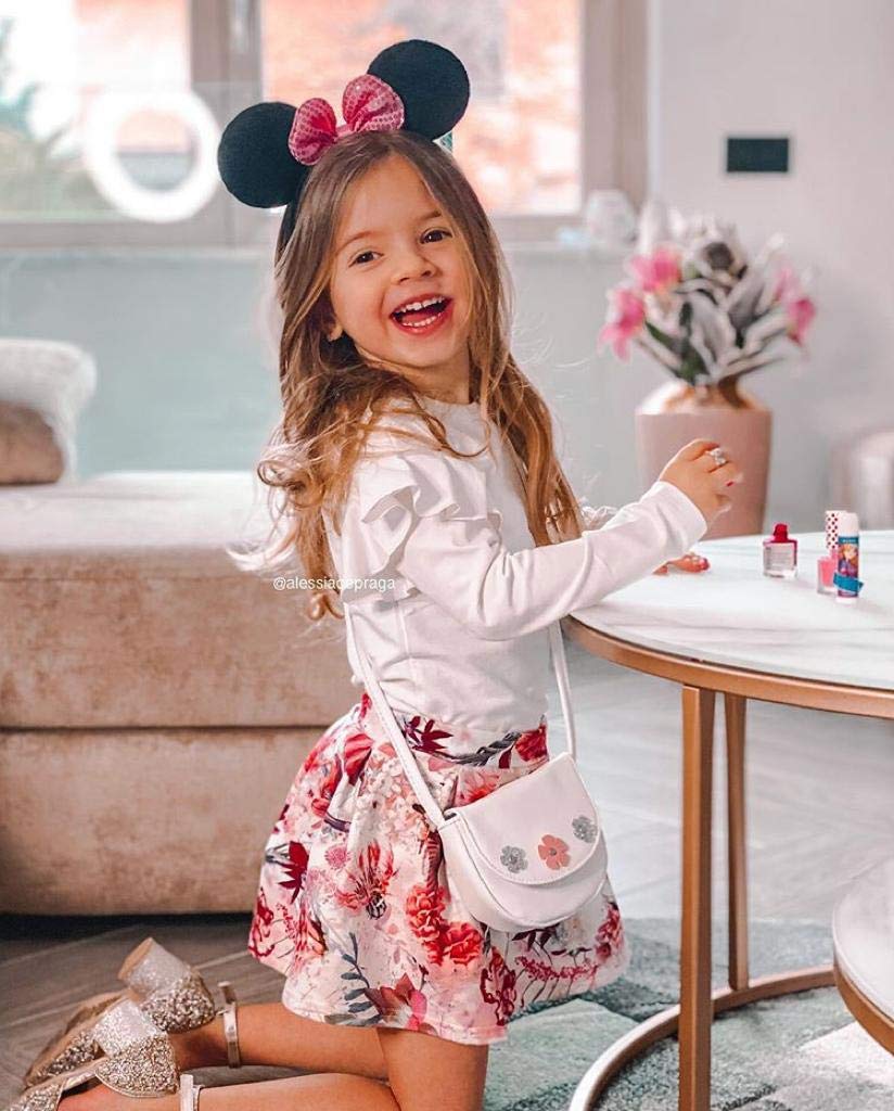 MISS NELLA SUGAR HUGS – Safe Special Pink Glitter Nail Polish for Kids, Non-Toxic & Odor Free Formula for Children and Toddlers, Natural Water Based for Easy Peel Off