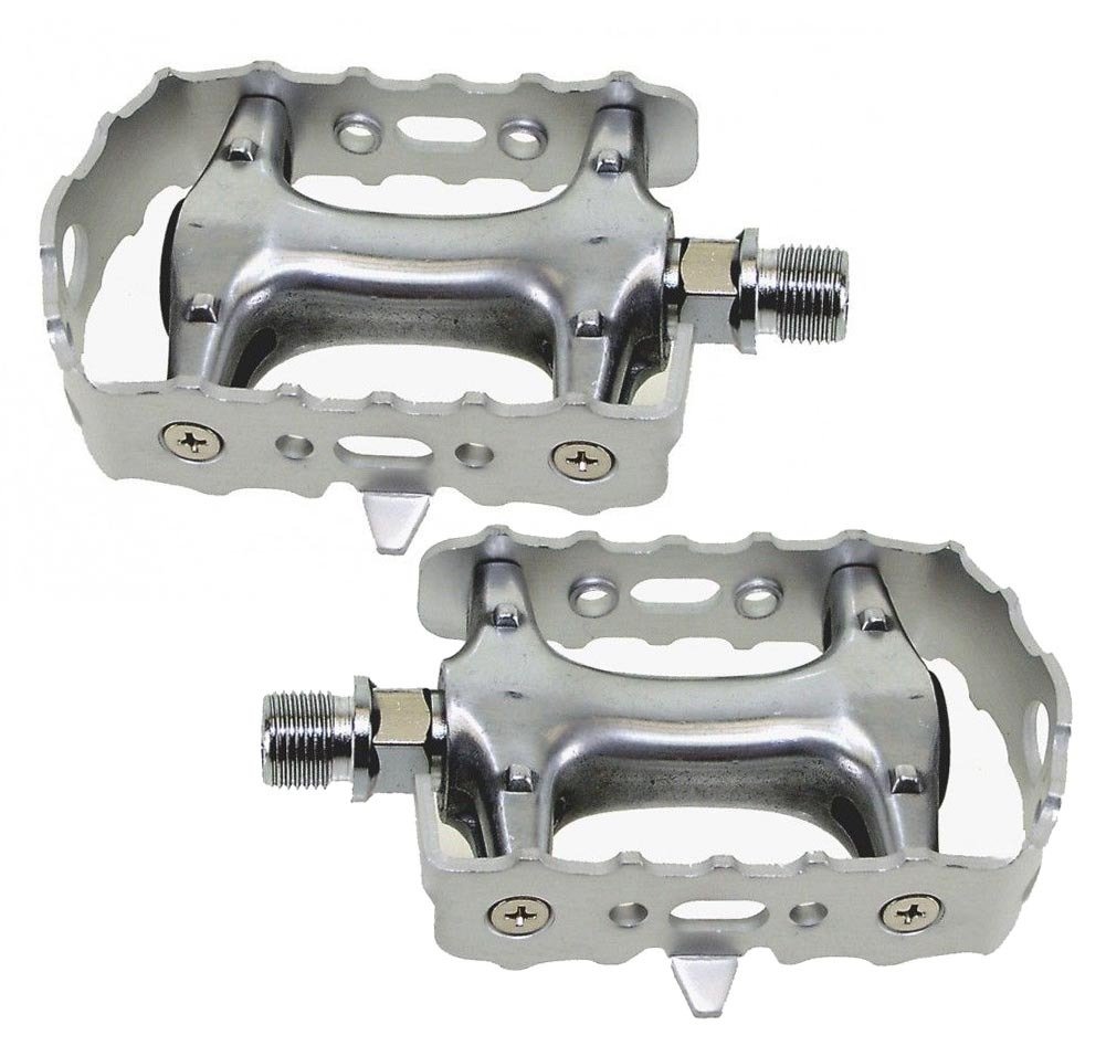 M-Wave MTB Pedal Aluminium Trekking Bicycle Pedals 9/16 Silver
