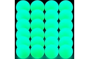 Deekin 8" Street Hockey Balls Glow in The Dark Sports Balls for Indoor Outdoor Road Roller Hockey Games