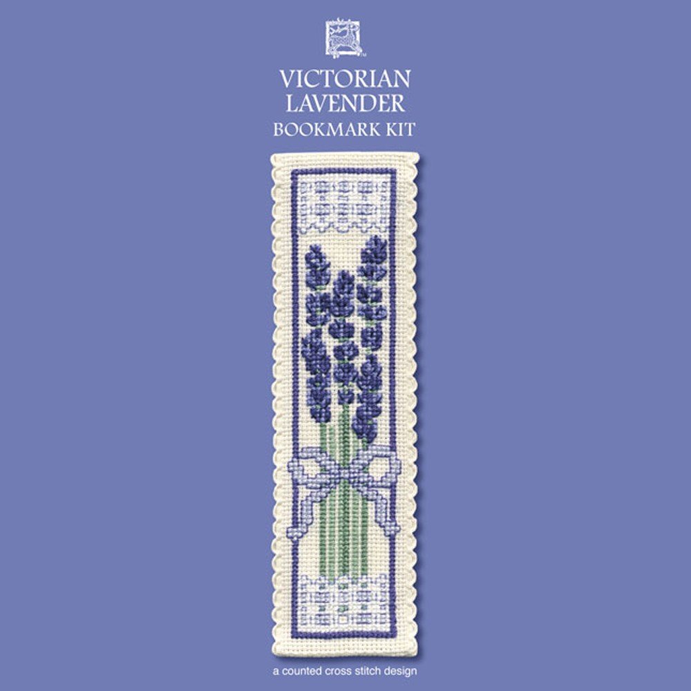 Textile Heritage Collection Cross Stitch Bookmark Kit - Victorian Lavender