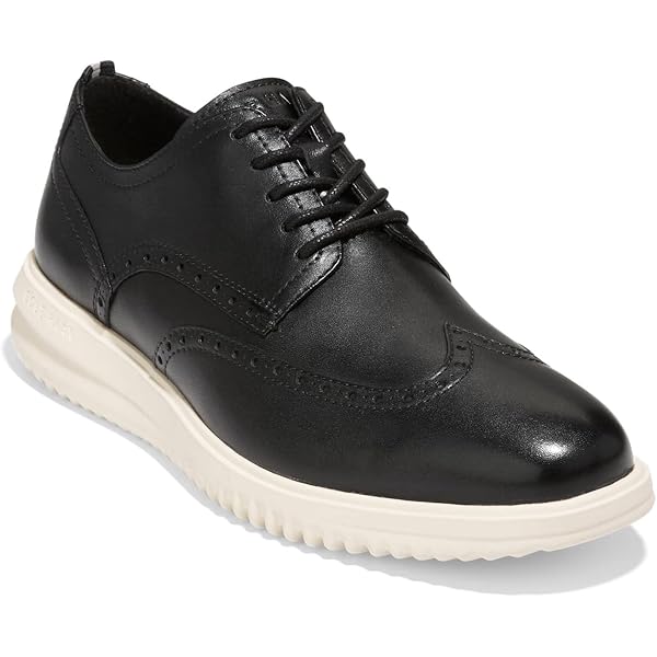 Amazon.com | Cole Haan Men's Grand+ Wingtip Oxfords, Black/Ivory