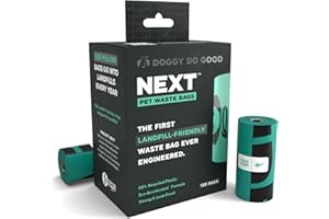 Doggy Do Good Next Pet Waste Bags, Landfill Friendly Recycled Plastic Unscented Dog Poop Bags, Leakproof, Strong, Thick, Earth Friendly for Dogs, 120 Count (120 Bags)
