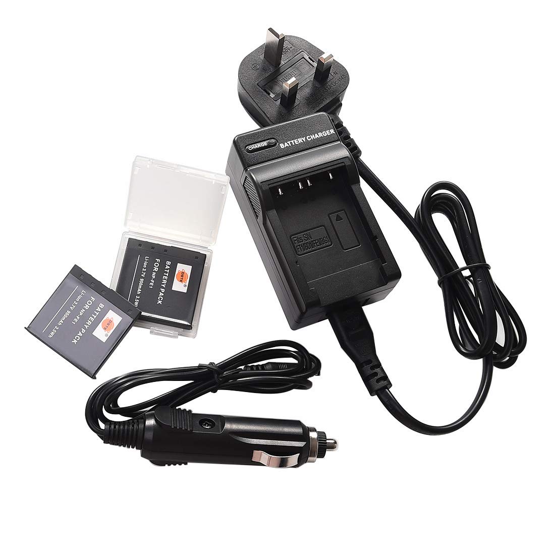 DSTE® 2x NP-FE1 Rechargeable Li-ion Battery + DC02U Travel and Car Charger Adapter for Sony Cyber-shot DSC-T7 DSC-T7/b DSC-T7/S DSC-P2 DSC-P3 DSC-P5 DSC-P9 DSC-P7 DSC-P10 Camera