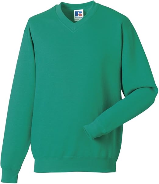 Russell Vneck sweatshirt Winter Emerald XS Clothing