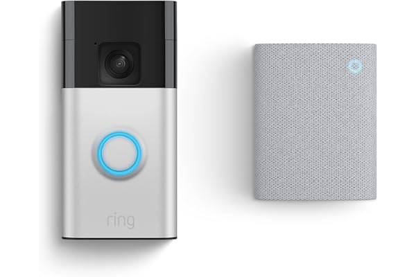 Ring Battery Doorbell, Satin Nickel with Chime (Newest Model)