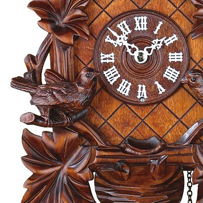 Trenkle Quartz Cuckoo Clock 6 Leaves, 3 Birds, nest TU 362 Q