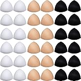 Syhood 18 Pairs Triangle Sports Bra Pads Inserts Women Push up Breast Insert Pads Sponge Removable Bra Cup Inserts Pad(White, Black, Nude Color)