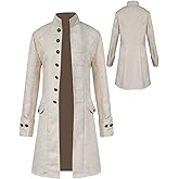 Mens Vintage Tailcoat Jacket Goth Long Steampunk Formal Gothic Victorian Frock Coat Costume for Halloween
