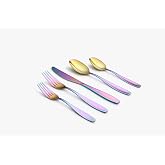 Cambridge Silversmiths January Rainbow Mirror 20-Piece Flatware Set, Service for 4