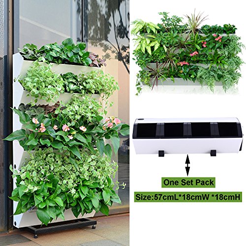 Green Sun Garden Self-watering Vertical Planter,Wall-hung Plants Holder,Afforest Hanging Flowerpot,1 Planter with 4 Pots Design