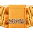 iMBAPrice 50-Pack (4x8) #000 Kraft Bubble Mailers Padded Envelopes 4 X 8 (Total 50 Envelopes)