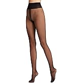 Wolford Individual 10 Den Back Seam Tights for Women Ultra Sheer Matte Pantyhose Logo Waistband Invisible Toe Reinforcement