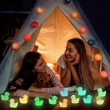 JOLCEEY 120pcs Mini Ducks Glow in the Dark Resin Tiny Ducks Aquarium Dollhouse view 6