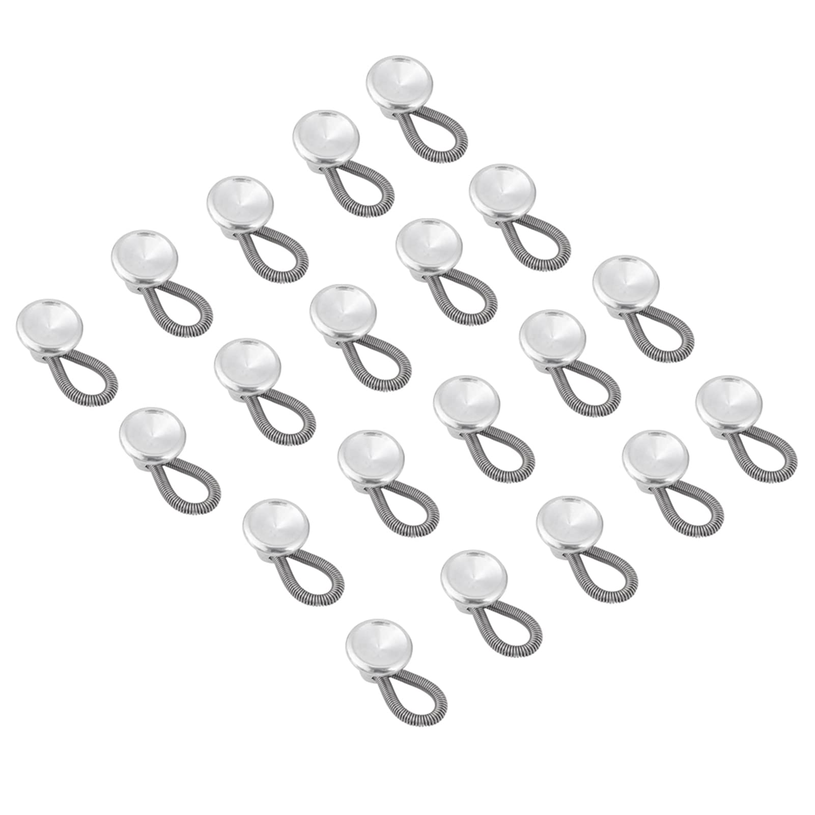 HEEPDD Collar Extenders, Flexible Waistband Extender Buttons 20PCS Spring Neck Extenders for Shirts 20PCS Spring Neck Extenders for Shirts Jeans Trousers