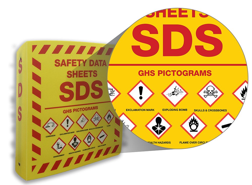 SDS Bilingual English/Spanish 3" Ring Binder, Heavy Duty Holds 700