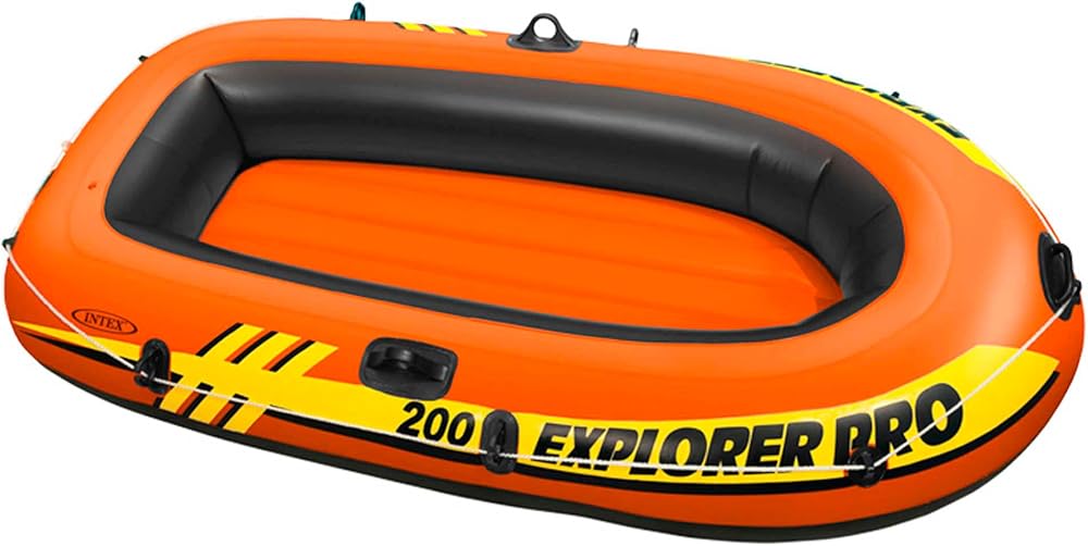 Intex Explorer Pro Inflatable Boat Two Person Orange 196 x 102 x 33 cm