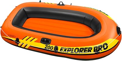 Intex Explorer Pro Inflatable Boat Two Person Orange 196 x 102 x 33 cm