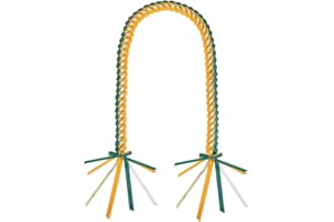 AUECOOME Graduation Ribbon Lei necklace Class of 2024 Graduation gift Braided necklace for men and women party accessories