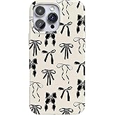 Casely iPhone 16 Pro Case | Goth Girlie | Black Bows | Compatible with MagSafe | Classic Ultra Slim Design