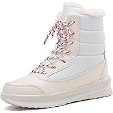 OJPO Snow Boots for Women Fur Lined Winter Boots for Women Waterproof Warmth Thickened Plus Fleece Womens Snow Boots