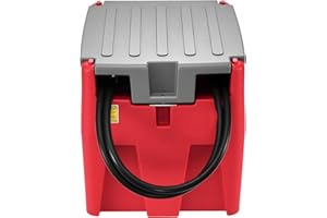 Uargd Portable Diesel Tank, 58 Gallon Capacity & 10.6 GPM Flow Rate, Fuel Tank with 12V Electric Transfer Pump and 13.1ft Rub