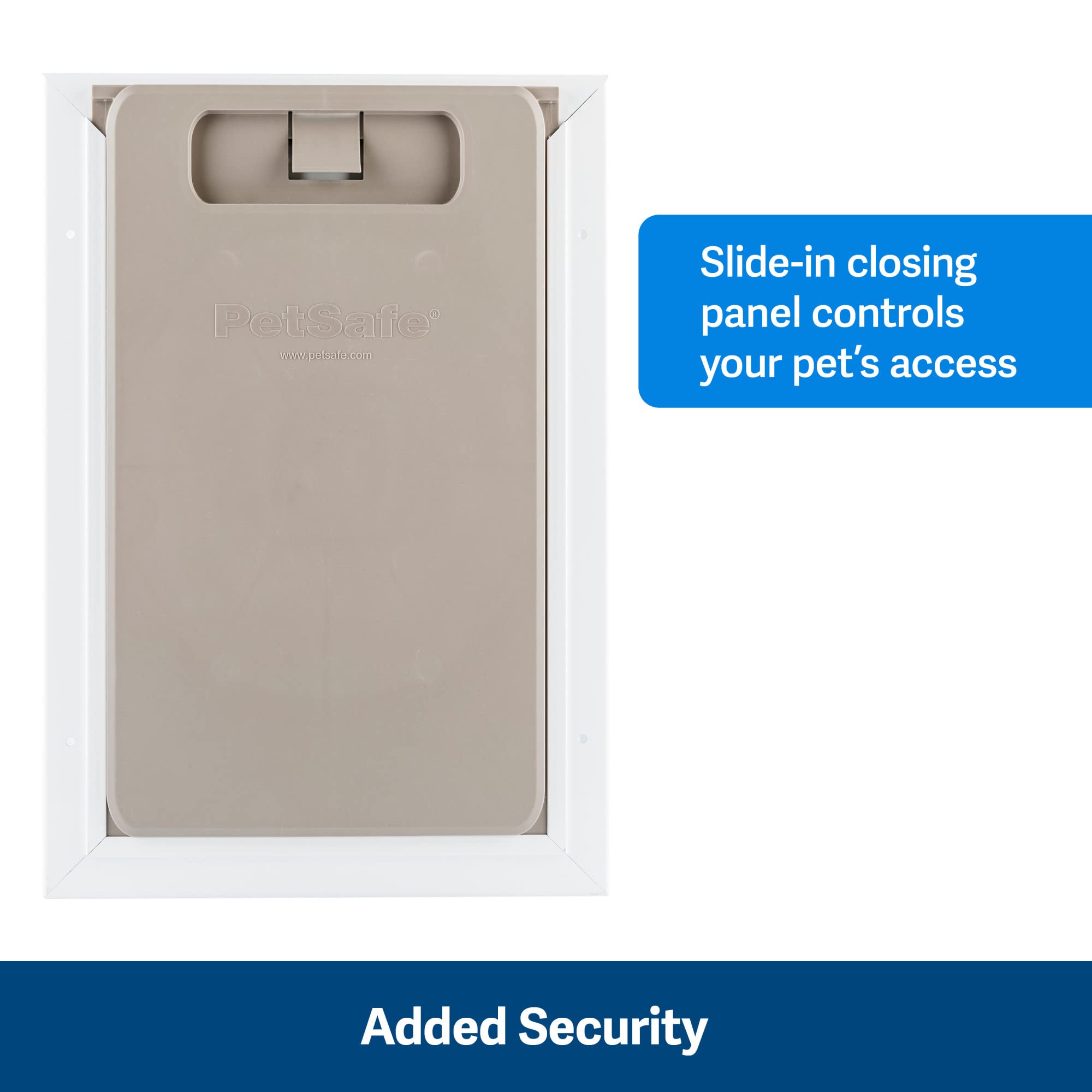 PetSafe Wall Entry Pet Door - Rust-Free Telescoping Frame - Easy Install for Interior & Exterior Walls 4 3/4