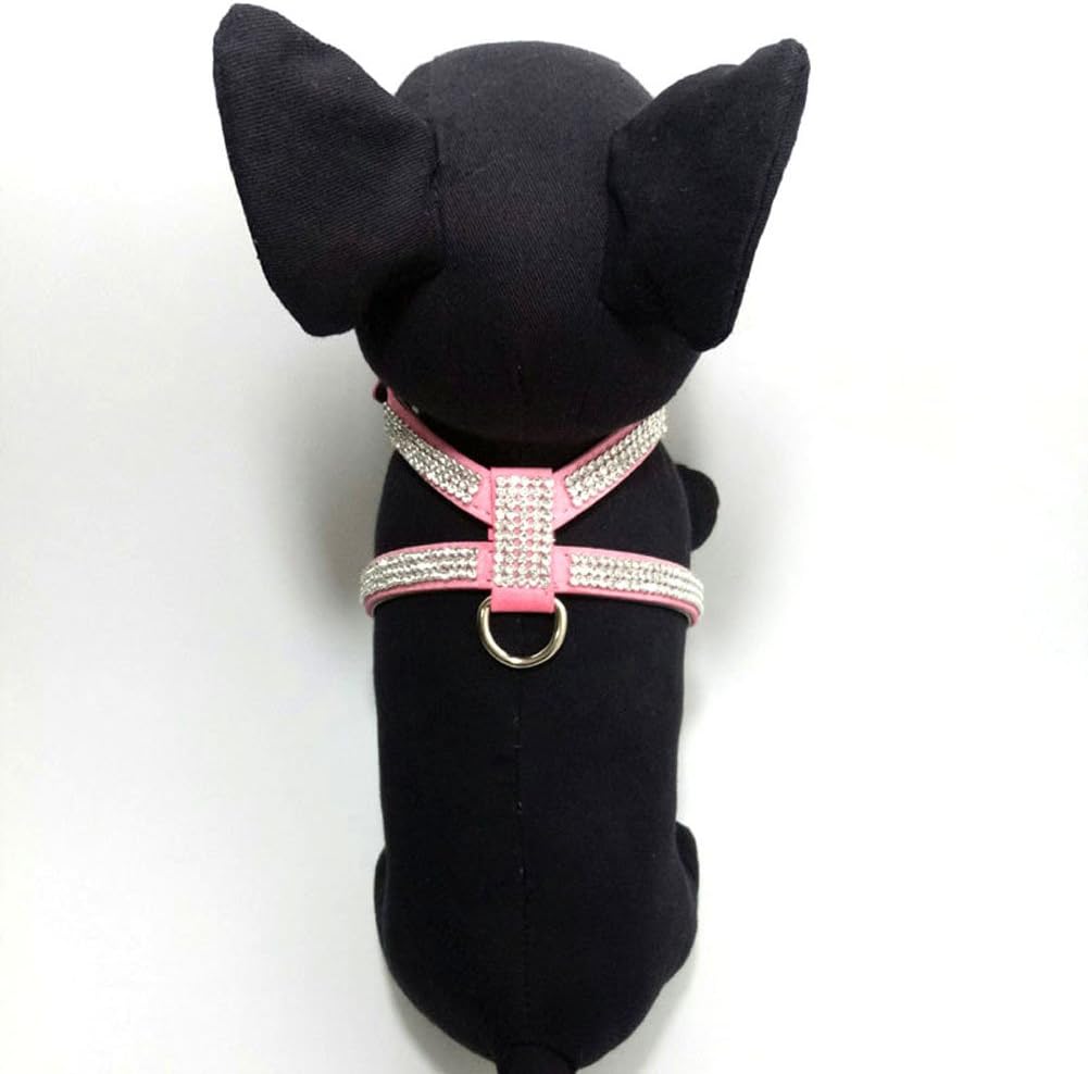 Doggyzstyle Bling Rhinestone Pu Leather Dog Harness Leash Set For Cute Small Medium Size Cats Or Dogs Puppy Chihuahua Poodle Shih Tzu Leashes Pet Supplies Mhiberlin De