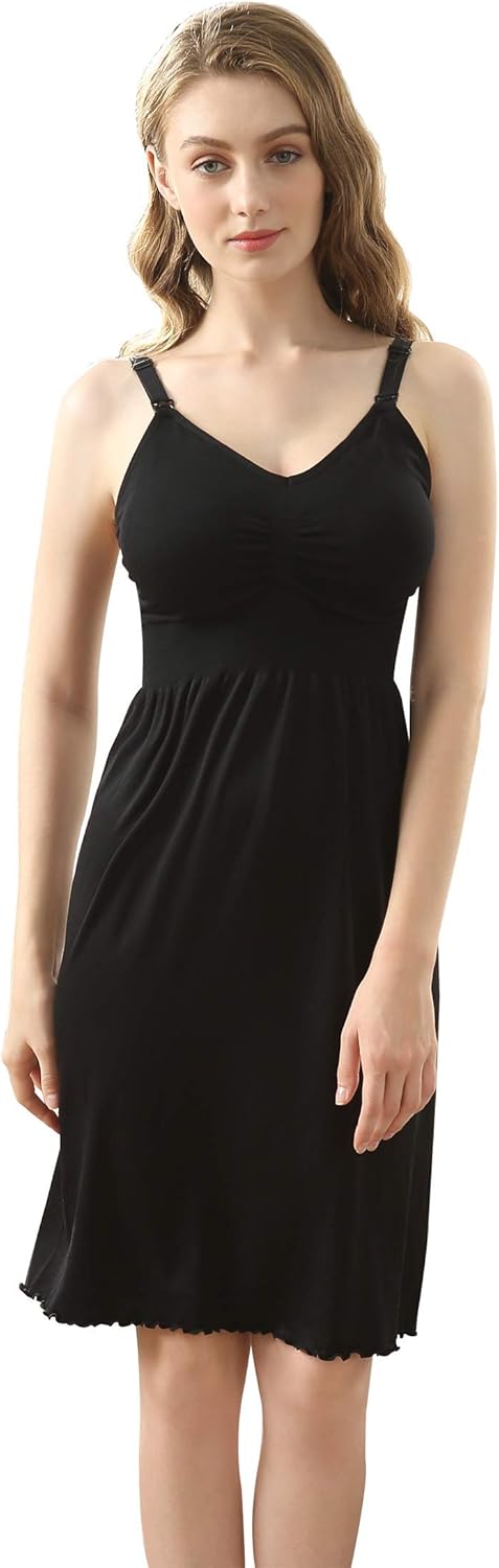 iloveSIA 3PCS Women's Maternity Breastfeeding Dress Nursing Nightgown at  Women’s Clothing store