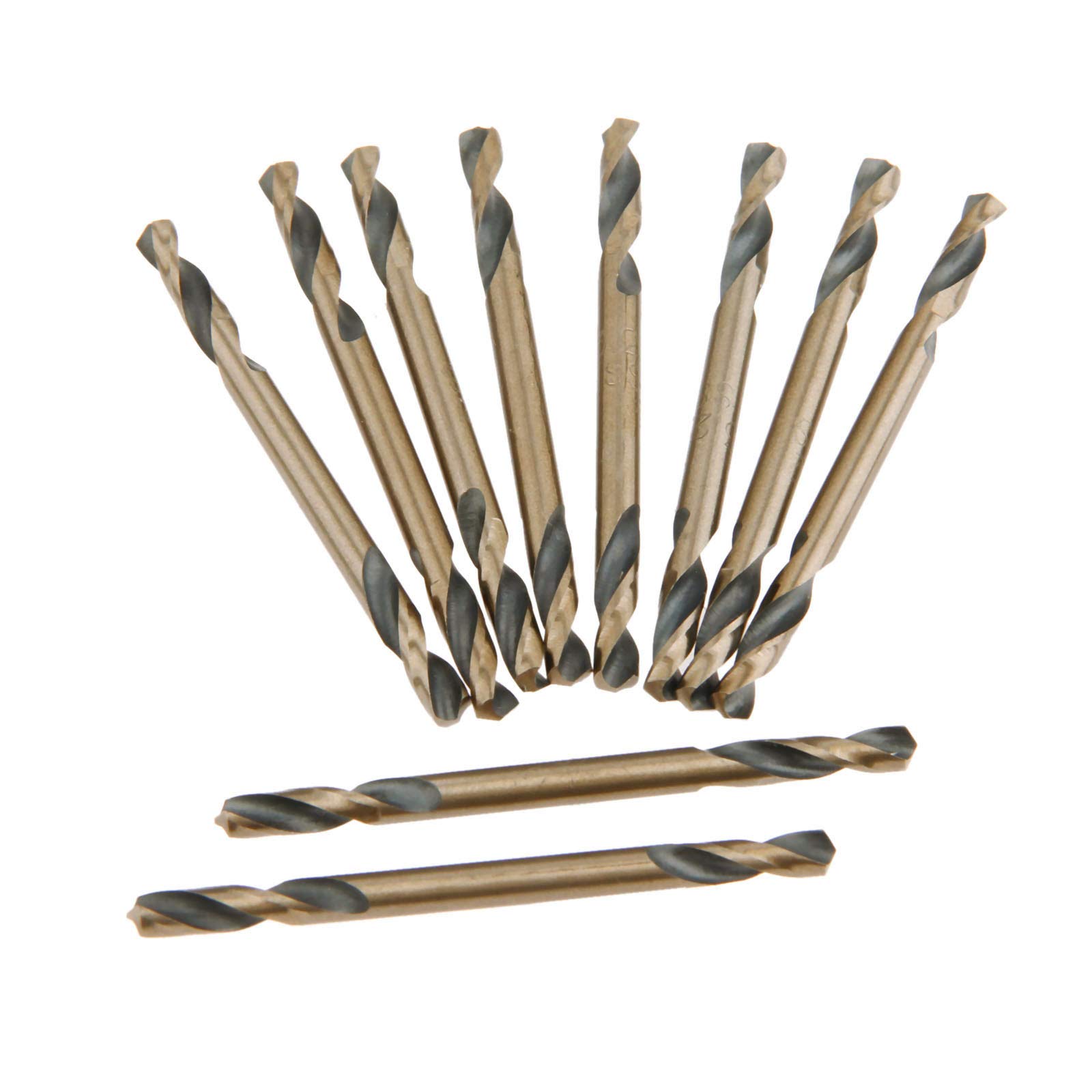 10pcs 3.2mm Drill Bit HSS Double Ended Spiral Drill Bits Twist Drill Tools Set — image 1