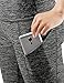 ODODOS High Waist Out Pocket Yoga Capris Pants Tummy Control Workout Running 4 Way Stretch Yoga Capris Leggings,CharcoalHearher,Large
