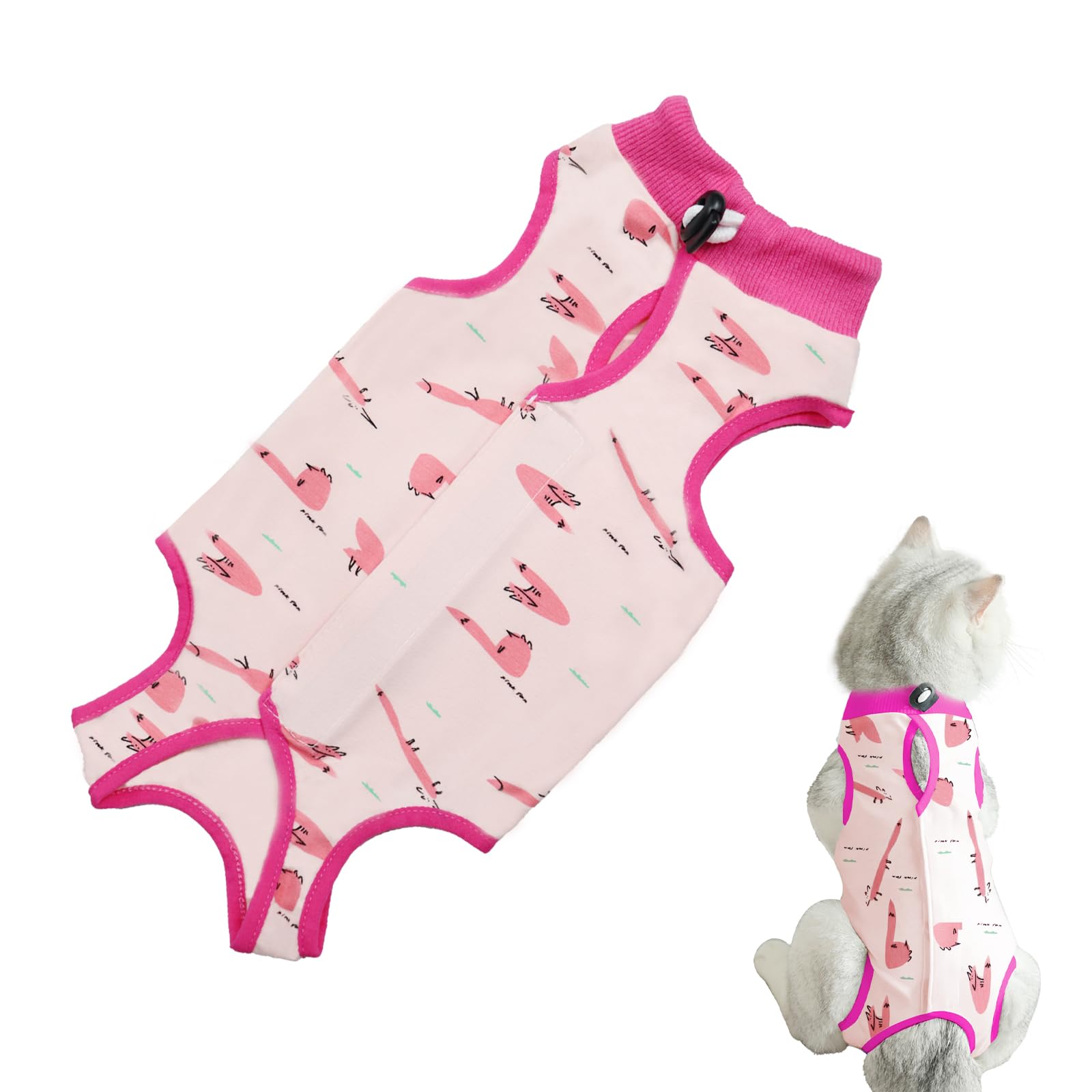 Cat Professional Recovery Suit，Body Suits for Abdominal Wounds or Skin Diseases，E-Collar Alternative for Cats, Onesie Cat Clothes After Surgery Collar & Cone Alternative — image 1