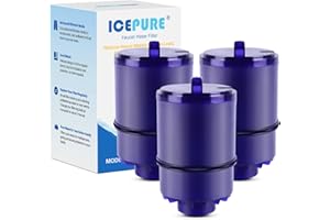 ICEPURE Faucet Filter Replacement for Pur® Plus RF9999®, All PUR Faucet Filtration Systems, Removes Lead, Mercury, Chlorine, Fits FM-2500V, FM-3700, Advanced Faucet Mounts, 3PACK