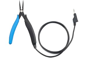 Grounded pliers for permanent jewelry, 3ft Precise Control Unleash Unrivaled Precision for Fine Chain Welding, 3ft Blue