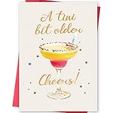 Missonemi Espresso Martini Birthday Card, Cute Espresso Martini Gifts for Women Best Friend Sister Daughter Wife-A Tini Bit Older Birthday Gift
