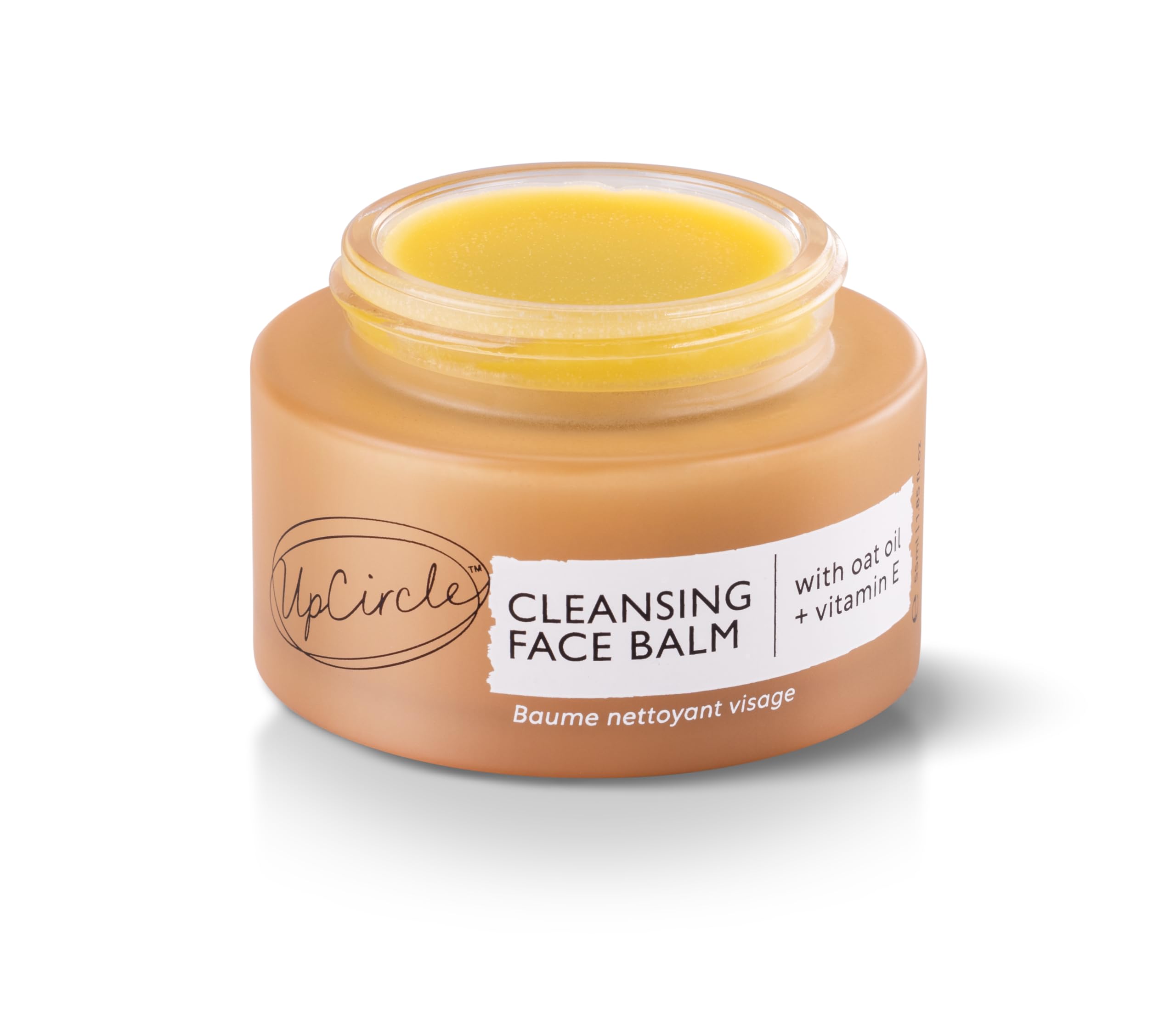 UpCircle Cleansing Face Balm with Apricot 55ml - Natural Cleanser To Remove Makeup, Including Waterproof Mascara + Clear Blackheads - Sea Buckthorn, Oat + Rosemary Oil - Vegan + Cruelty-Free