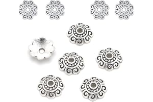 ADABELE 400pcs Infinity Spiral Design Bead Caps Bead End Cap 8mm Antique Silver Necklace Bracelet Earrings DIY Craft Jewelry Making Findings MC-AB19