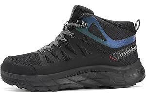 TREKKIN PLUS Men's Waterproof Slip Resistant Hiking Boots Outdoor Trail Trekking Camping Casual Walking Composite Toe Hunting Shoes High Top Rainproof Lace up