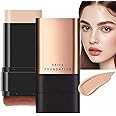 2 in 1- Luxury Anti-Wrinkle Foudation Stick, Double Head Foundation Make-Up Stick, Hydrating Lightweight Foundation Stick with Brus, Korea Flawless Eraser Foundation Stick (Natural)