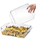 NUTRIUPS 8 x 9.5 Inches Rectangular Glass Casserole