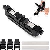 Giiliy Portable Knife Sharpener, Angle Guided Knife Sharpener with 15/17/25&deg; Adjustable Angles, Multifunctional Sharpening Stone Set for Kitchen Knives &amp; Hunting Knives (1PCS)