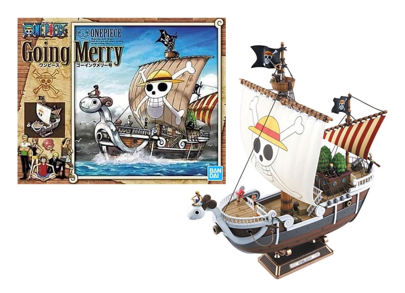 Bandai Hobby | Grand Ship Collection One Piece Going Merry Model Kit | Easy Snap-Fit Assembly, No Glue or Paint Required, Blue — image 1