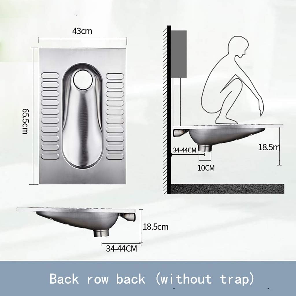 VIVIANE 304 Stainless Steel Squatting Pan Prison Toilet Squat Toilet Public Toilet Squatting Pool,Stainless Steel Squat (Color : N)