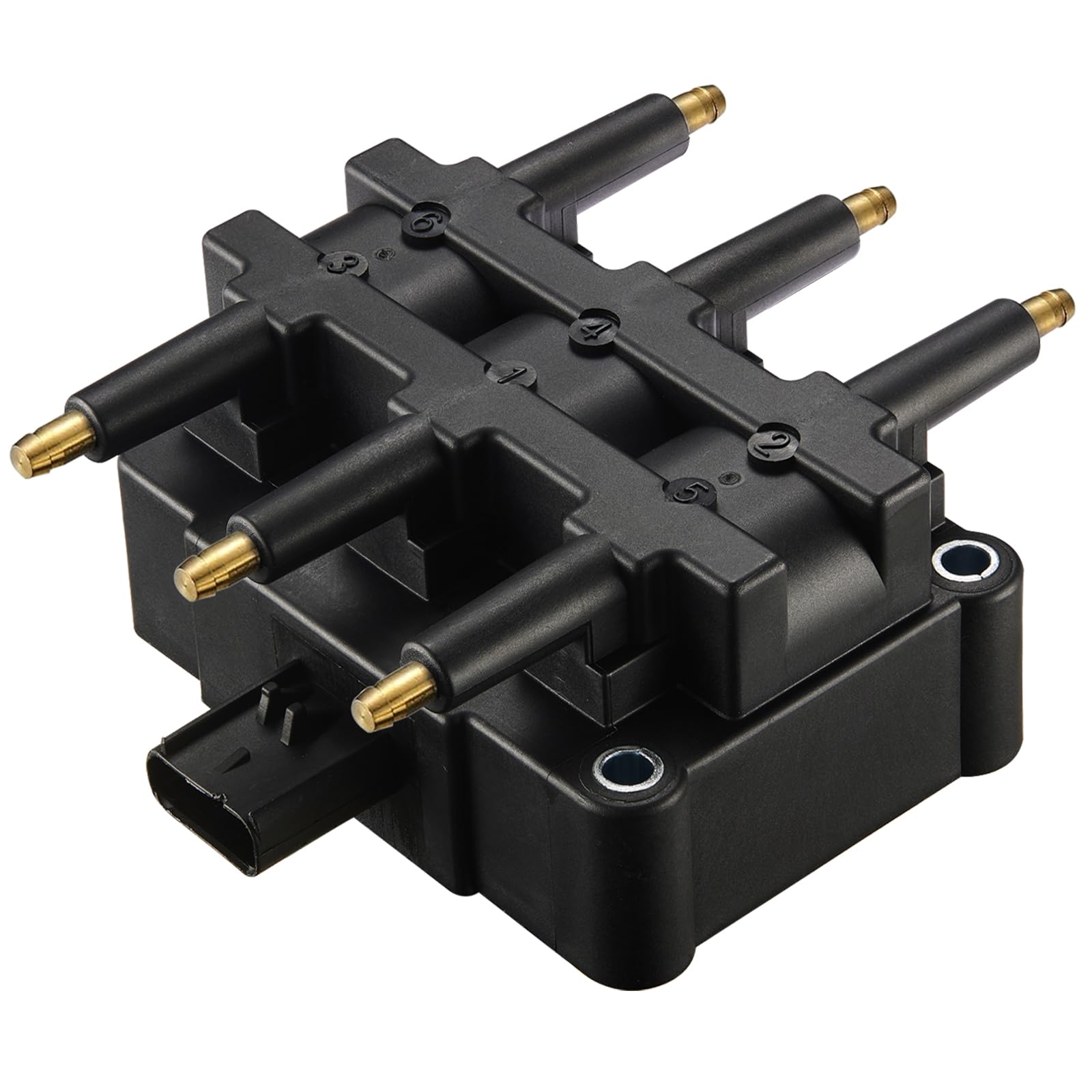 BDFHYK Ignition Coil Pack UF305 Set of 1 Compatible with Chrysler Pacifica Town & Country Voyager,Compatible with Dodge Caravan Grand Caravan,Wrangler,Routan 3.3L 3.8L V6 Replacement for C1442 UF412 Image