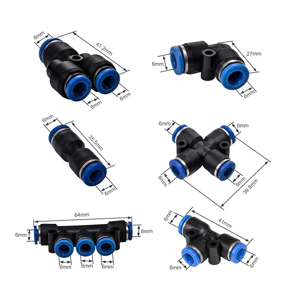 Tubi Tubazioni E Tubi Flessibili Kit Di Raccordi Rapidi Da 6 Mm 6 Tipi tubi-tubazioni-e-tubi-flessibili-kit-di-raccordi-rapidi-da-6-mm-6-tipi
