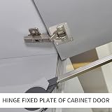 XiangJunly 10pc Stainless Steel Cabinet Hinge Repair Plate Kit w/ 80 Screws view 5